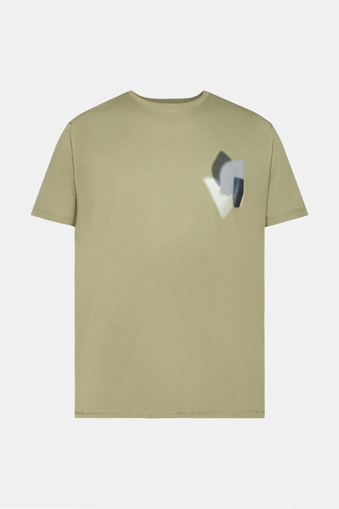 T-shirt with chest print, LIGHT KHAKI, detail image number 2