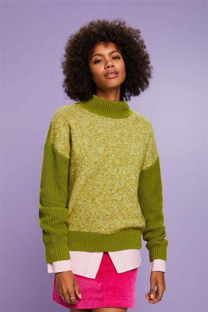 Marled Mockneck Sweater