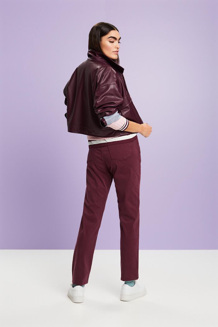 Slim Fit Twill Pants, BORDEAUX RED, detail image number 2