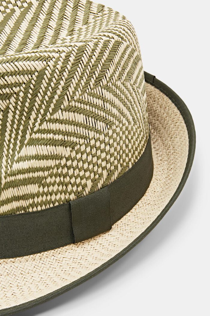 Patterned Trilby Hat, KHAKI BEIGE, detail image number 1