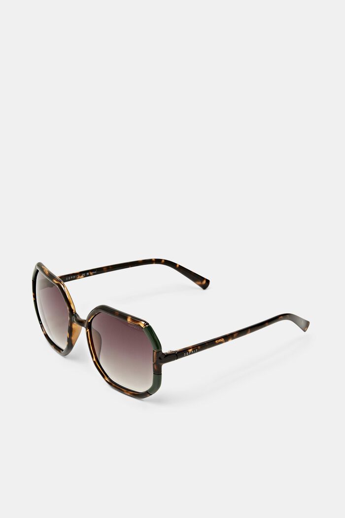 Transparent Frame Sunglasses, HAVANNA, detail image number 0