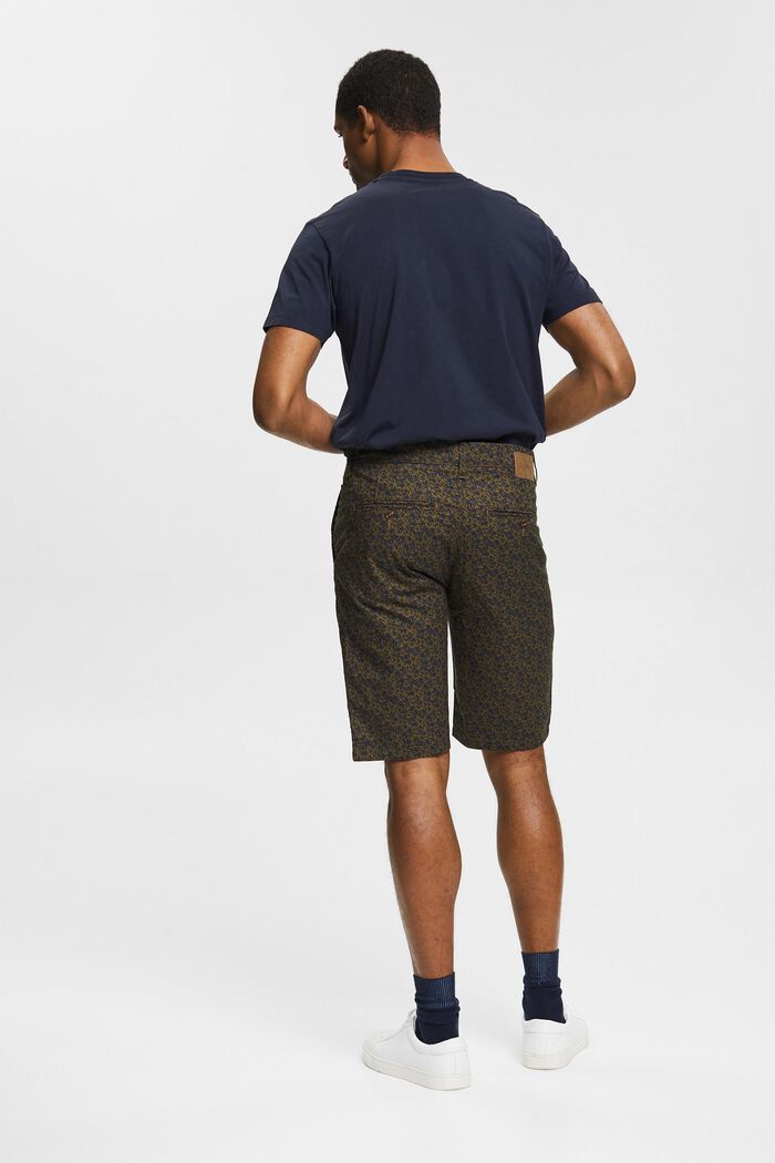 Patterned shorts with a keyring, DARK KHAKI, detail image number 3