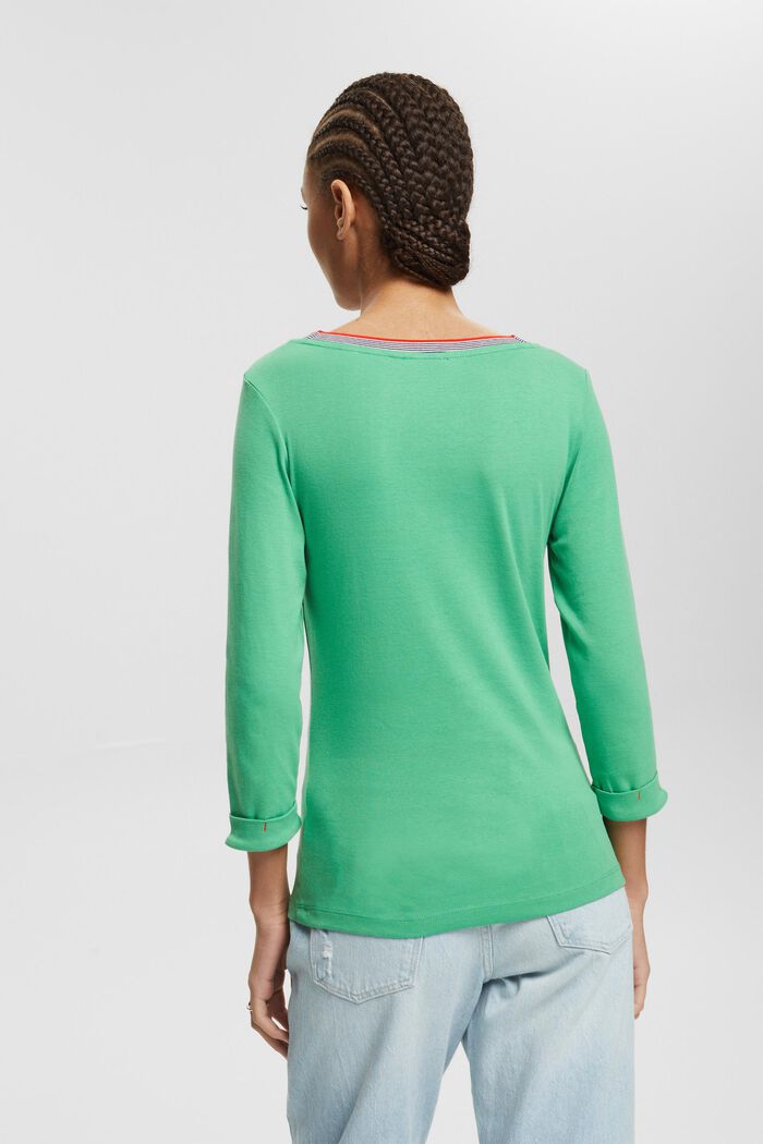 Top with 3/4-length sleeves, GREEN, detail image number 3