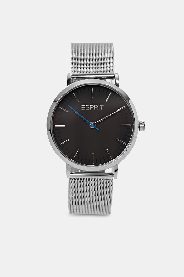 Stainless Steel Mesh Strap Watch, SILVER, detail image number 0