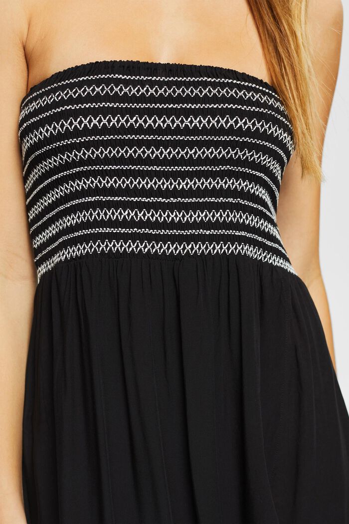 Bandeau dress made of LENZING™ ECOVERO™, BLACK, detail image number 5