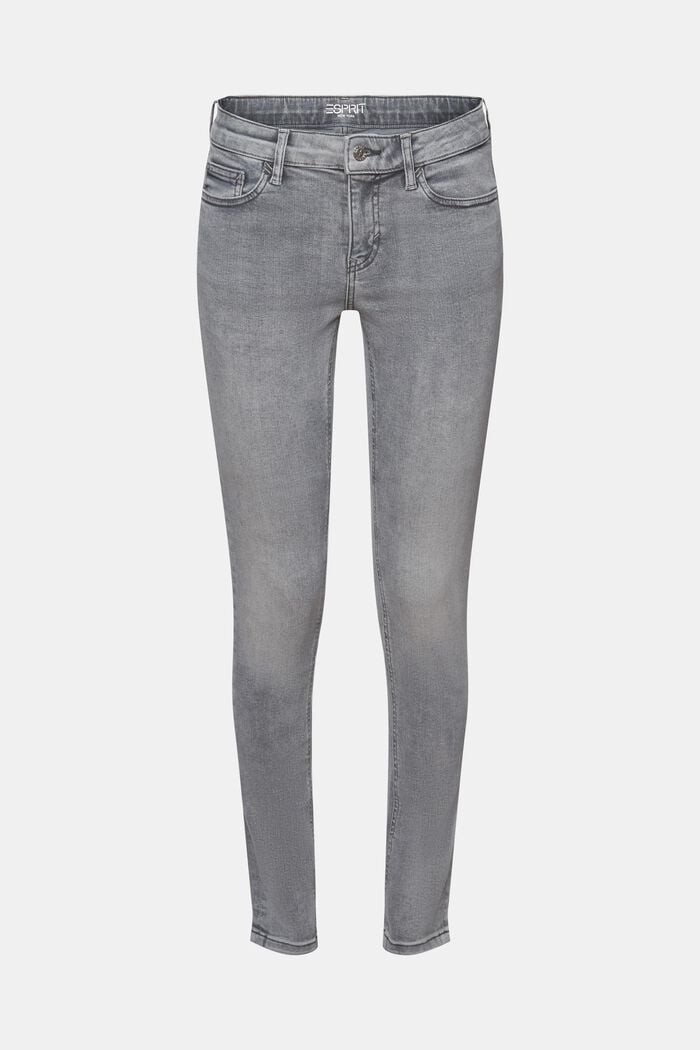 Skinny Mid-Rise Jeans, GREY MEDIUM WASHED, detail image number 7