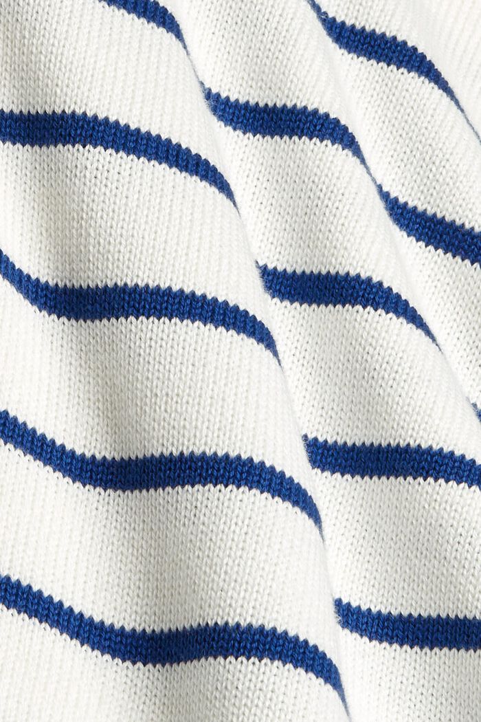 Knitted hoodie with stripes, OFF WHITE, detail image number 4