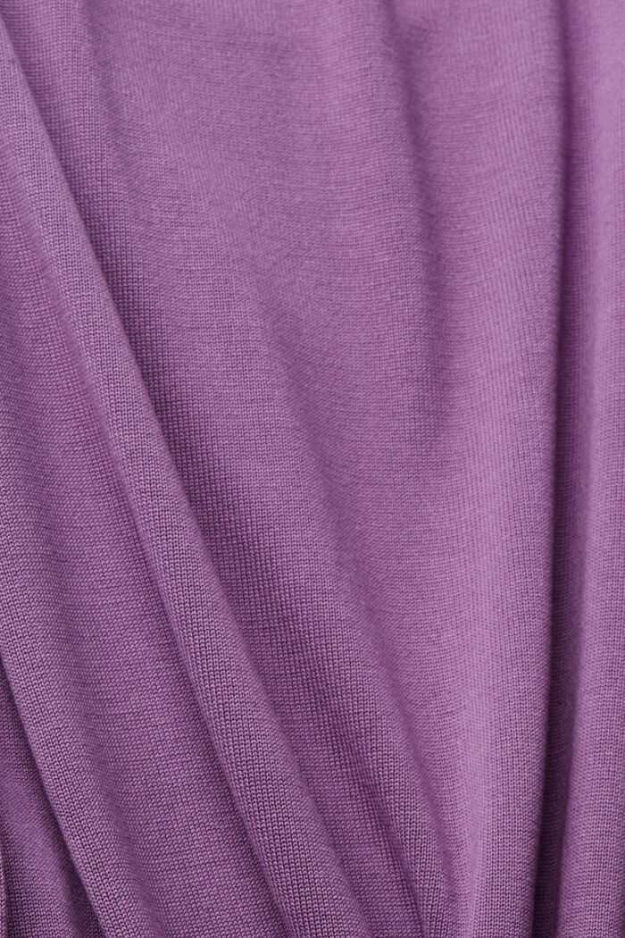 Knitted top with a square neckline, PURPLE, detail image number 4