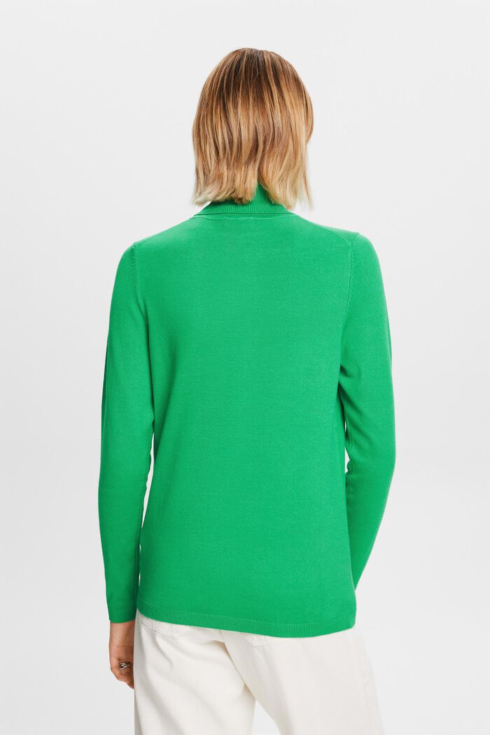 Long-Sleeve Turtleneck Sweater, GREEN, detail image number 4