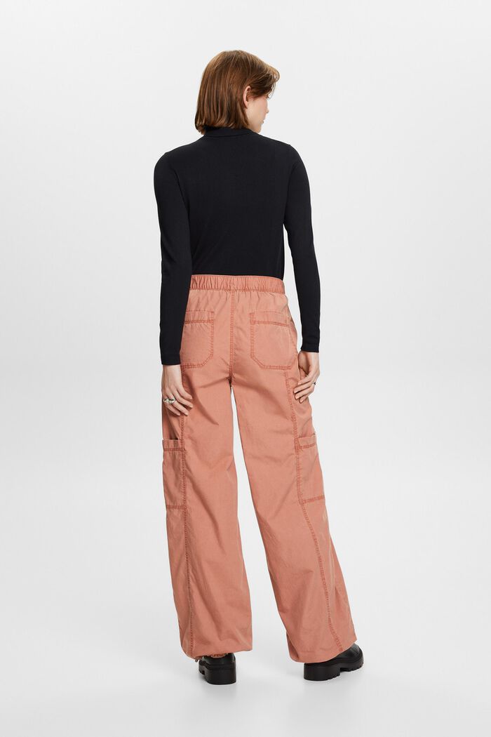 Pull-on cargo trousers, 100% cotton, TERRACOTTA, detail image number 3