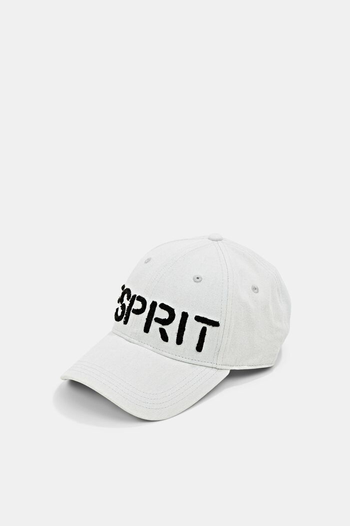 Baseball cap with a towelling appliqué, LIGHT GREY, overview
