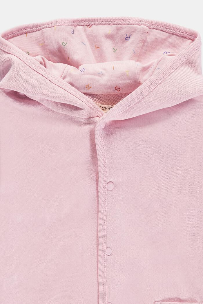 Sweatshirt jacket made of 100% organic cotton, BLUSH, detail image number 2