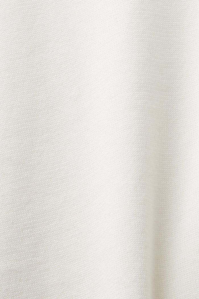 Short-Sleeve Crewneck Sweater, OFF WHITE, detail image number 5