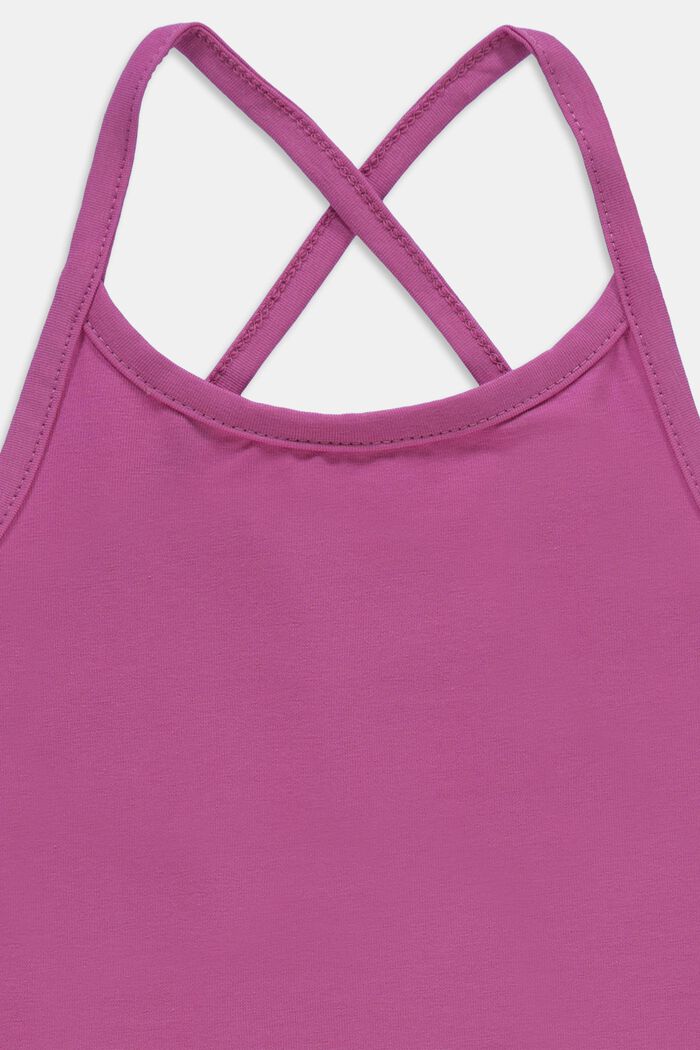 Top with crossed-over straps, DARK PINK, detail image number 2
