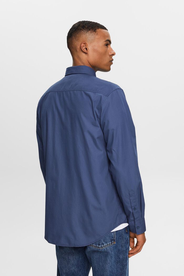 Cotton Utility Shirt, GREY BLUE, detail image number 4