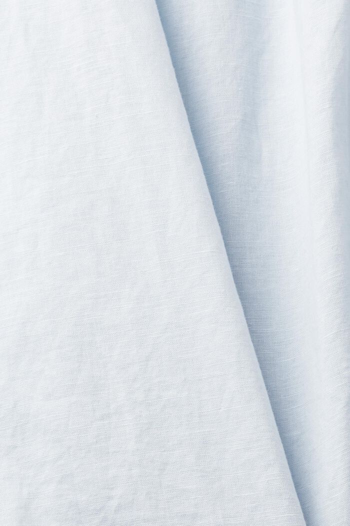 Sleeveless linen blend blouse, PASTEL BLUE, detail image number 6
