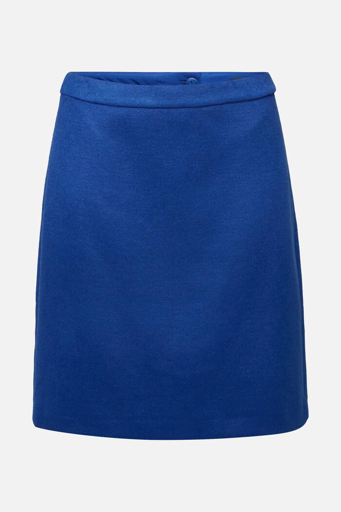 Wool blend: Brushed stretch skirt, BRIGHT BLUE, overview