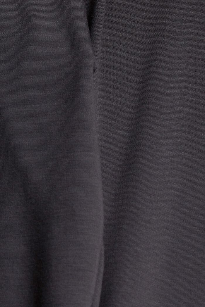 Jersey trousers with an elasticated waistband made of TENCEL™, ANTHRACITE, detail image number 4