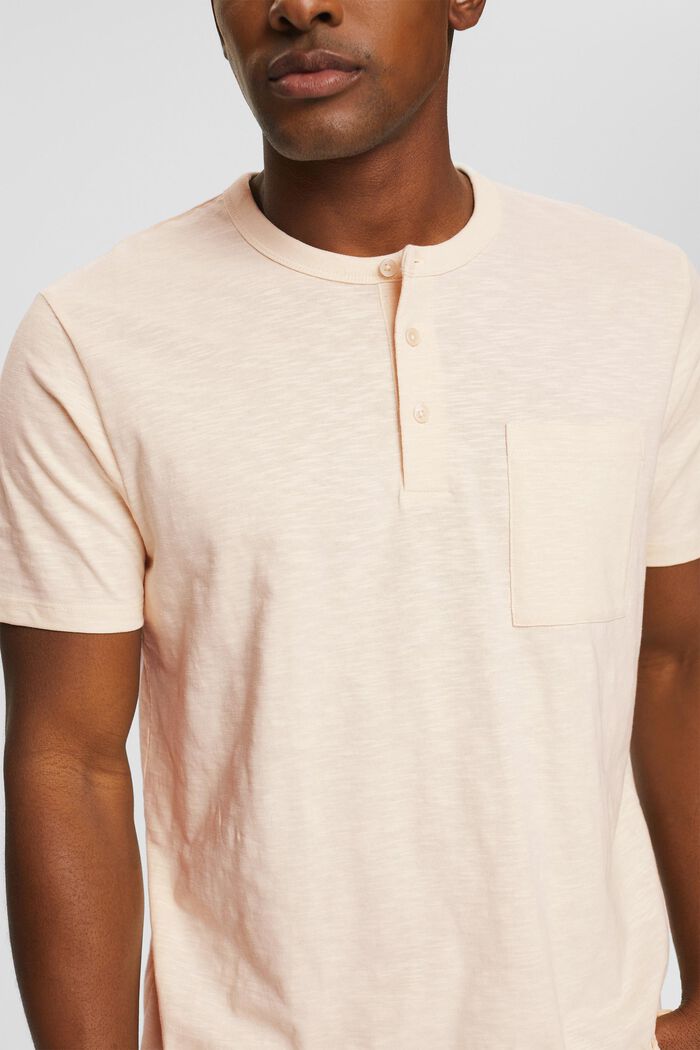 Jersey T-shirt with buttons, CREAM BEIGE, detail image number 1