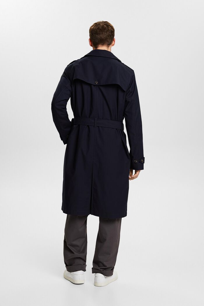 Belted Trench Coat, NAVY, detail image number 4