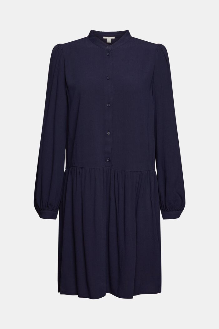 Dress with buttons, LENZING™ ECOVERO™, NAVY, detail image number 5