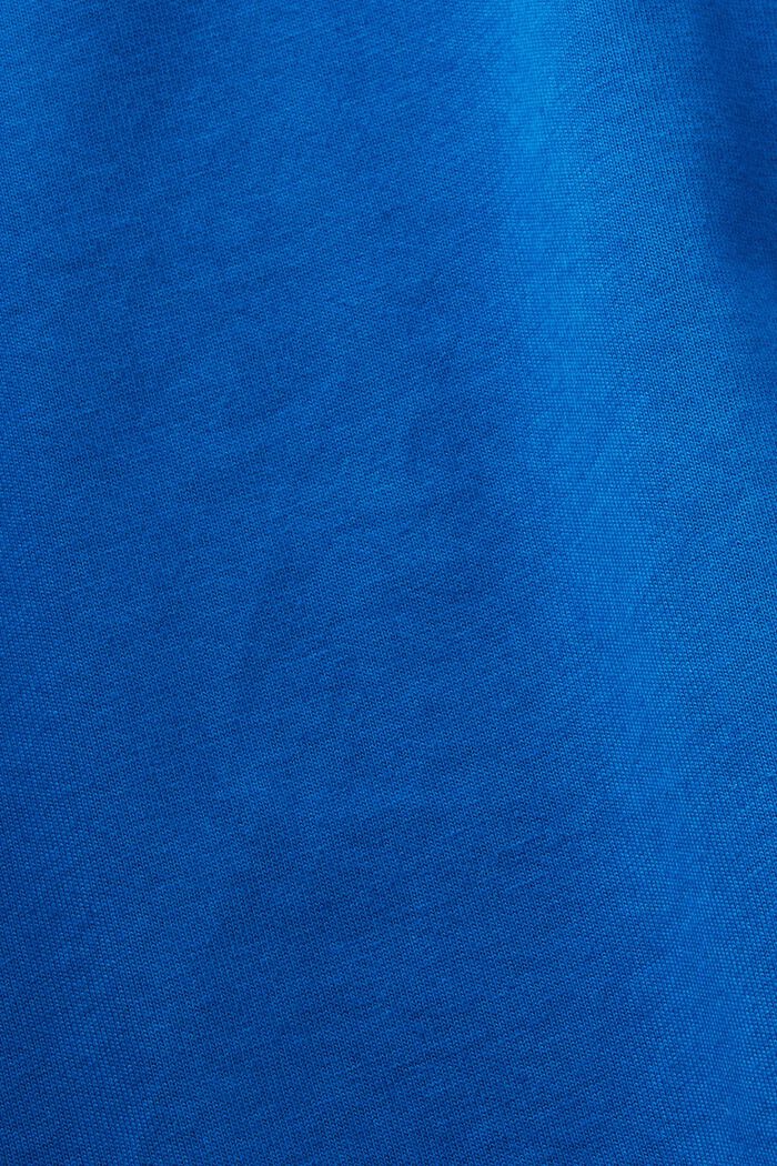 Logo Crewneck Cotton T-Shirt, BRIGHT BLUE, detail image number 5