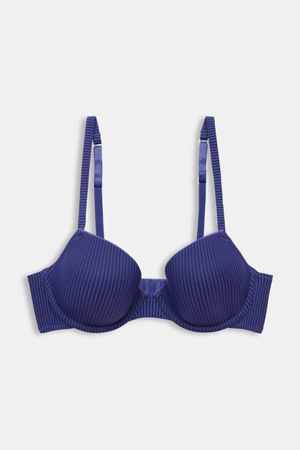 Recycled: padded and wired microfibre bra
