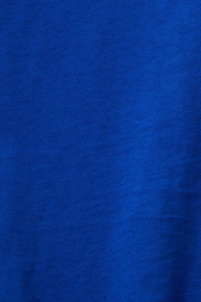 Cotton Crewneck T-Shirt, BRIGHT BLUE, detail image number 4