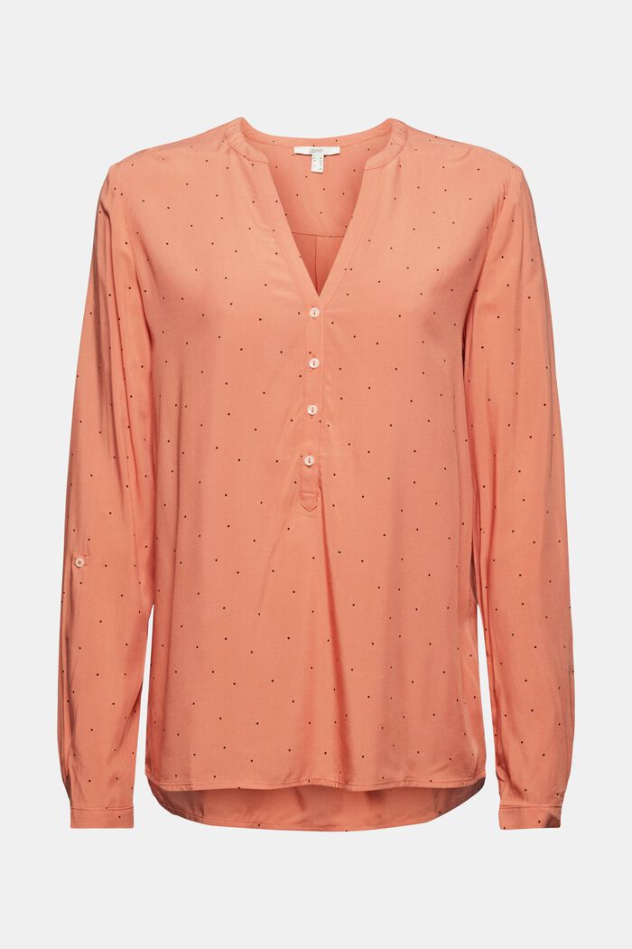Henley blouse made of LENZING™ ECOVERO™, BLUSH, detail image number 0