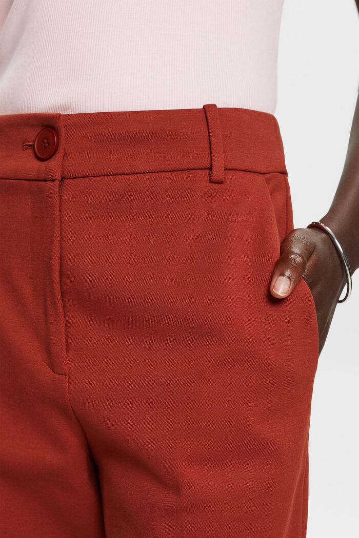 Punto jersey cropped trousers, RUST BROWN, detail image number 2
