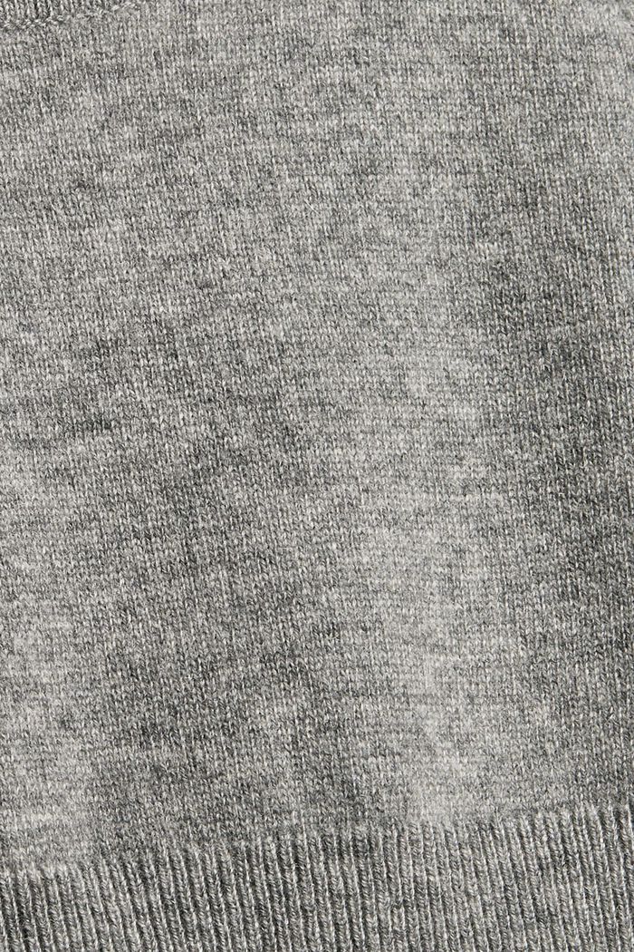 Cashmere blend: knitted crop top, MEDIUM GREY, detail image number 4