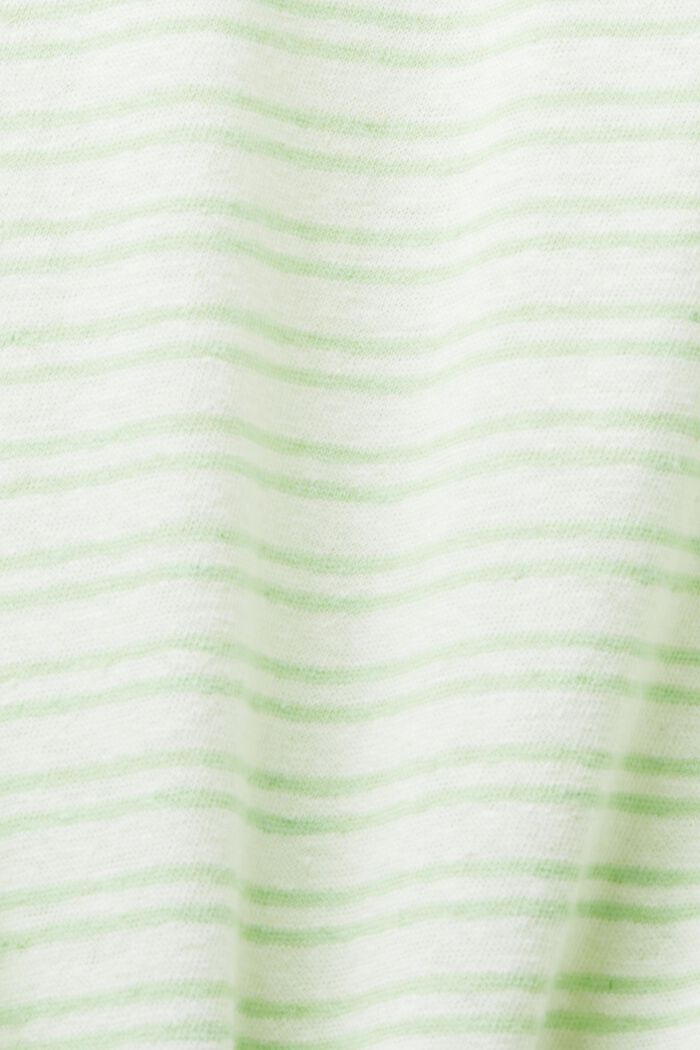 Cotton-linen blended T-shirt, CITRUS GREEN, detail image number 6