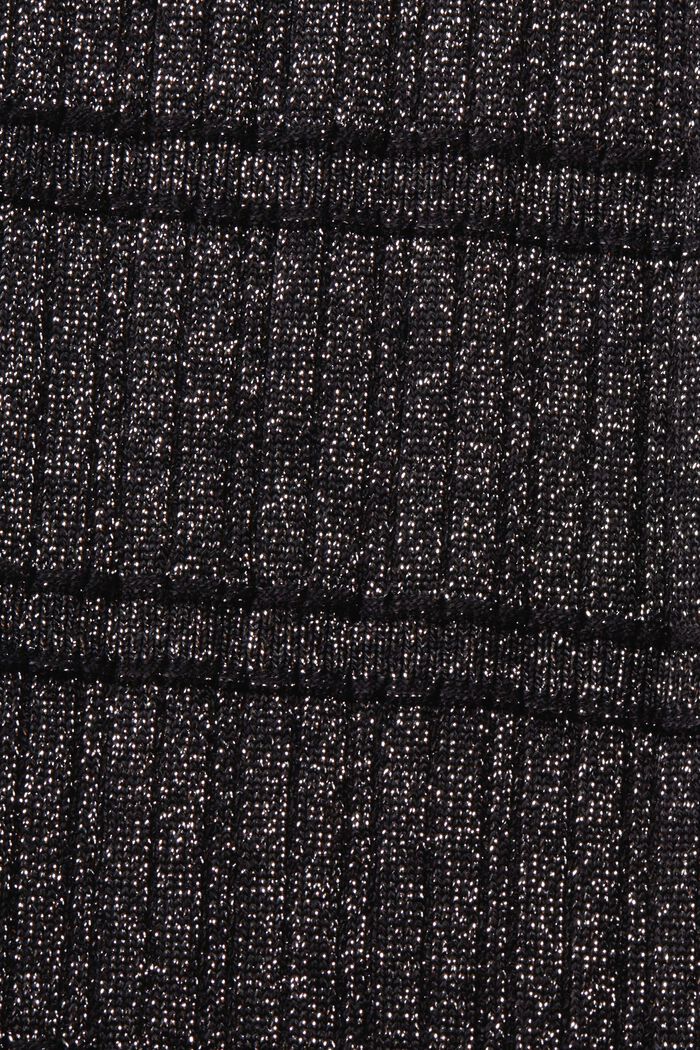Lamé Knitted Midi Dress, BLACK, detail image number 5