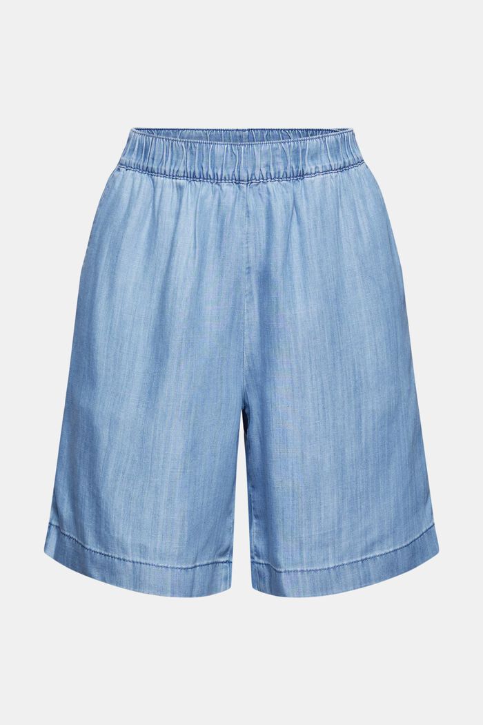 Faux denim shorts made of TENCEL™, BLUE LIGHT WASHED, overview