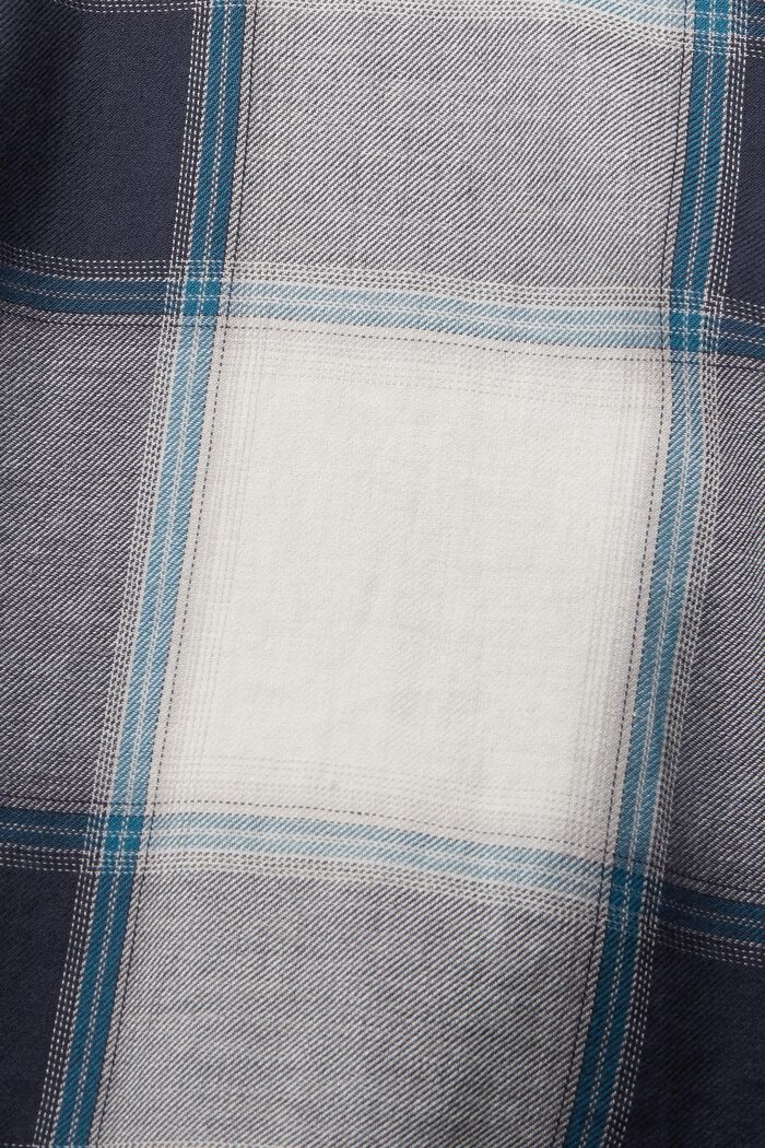 Checked cotton blouse, NAVY, detail image number 1