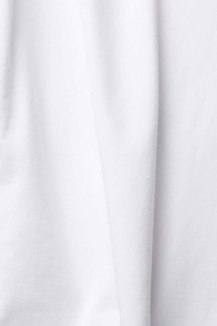 Organic cotton T-shirt with turn-up cuffs, WHITE, detail image number 1