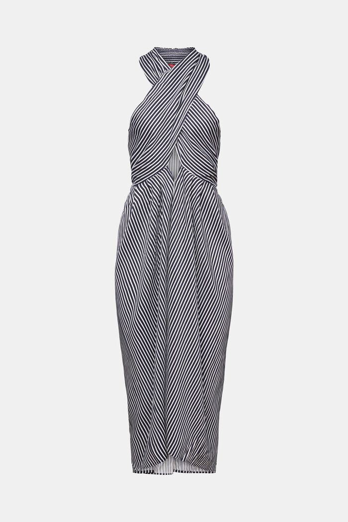 Striped Sarong Dress, NAVY, detail image number 6