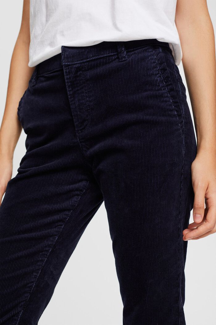 Mid-rise corduroy trousers, NAVY, detail image number 0