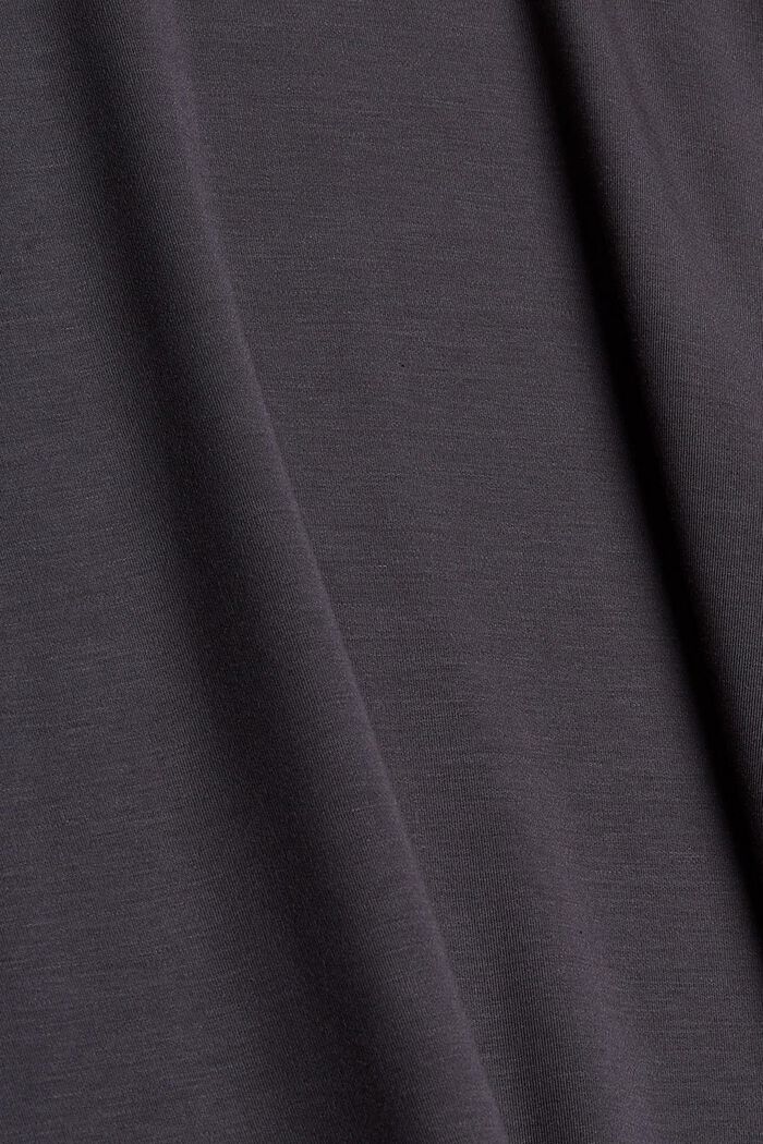 TENCEL™: Jersey top with a polo neck, ANTHRACITE, detail image number 4