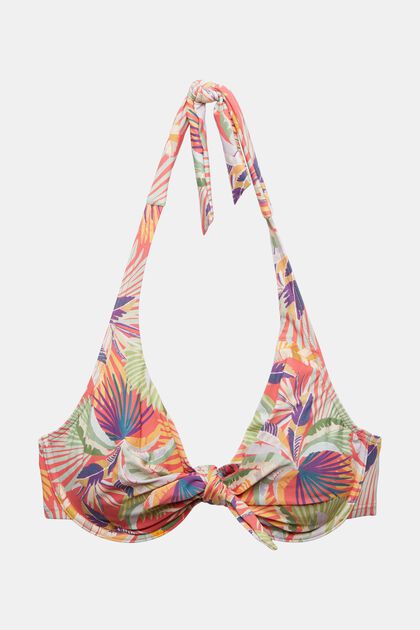 Printed Halterneck Underwired Bikini Top