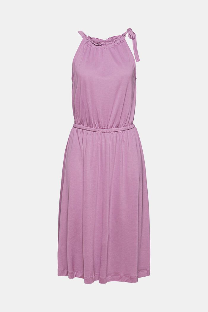 Frill detail jersey dress made of TENCEL™, PURPLE, detail image number 6