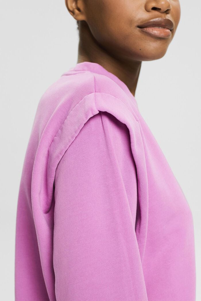 Made of recycled material: sweatshirt with a shoulder detail, DARK PINK, detail image number 2