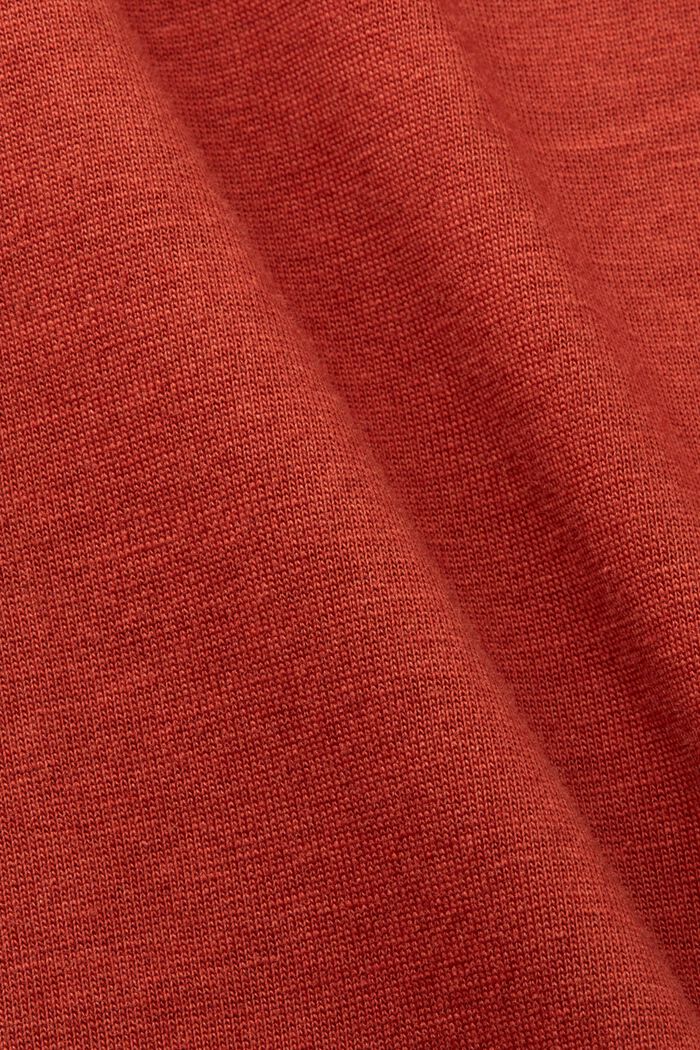 T-shirt with gathering, 100% cotton, TERRACOTTA, detail image number 5