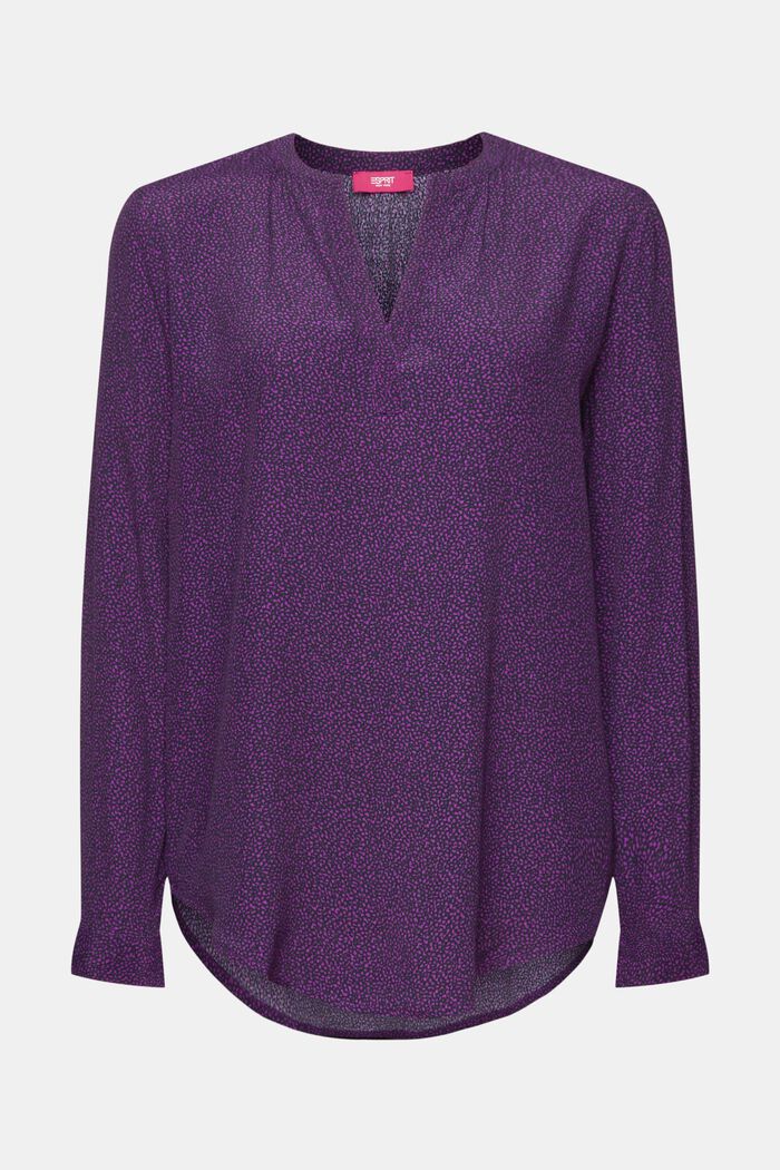 Patterned blouse, LENZING™ ECOVERO™, DARK PINK, detail image number 5