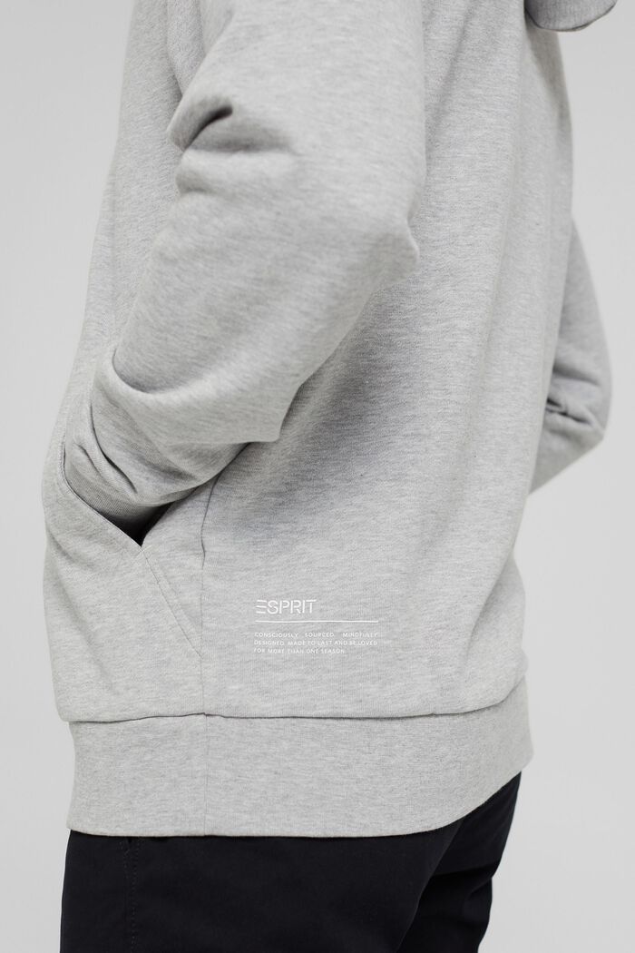 Sweatshirt hoodie made of cotton/TENCEL™, LIGHT GREY, detail image number 2