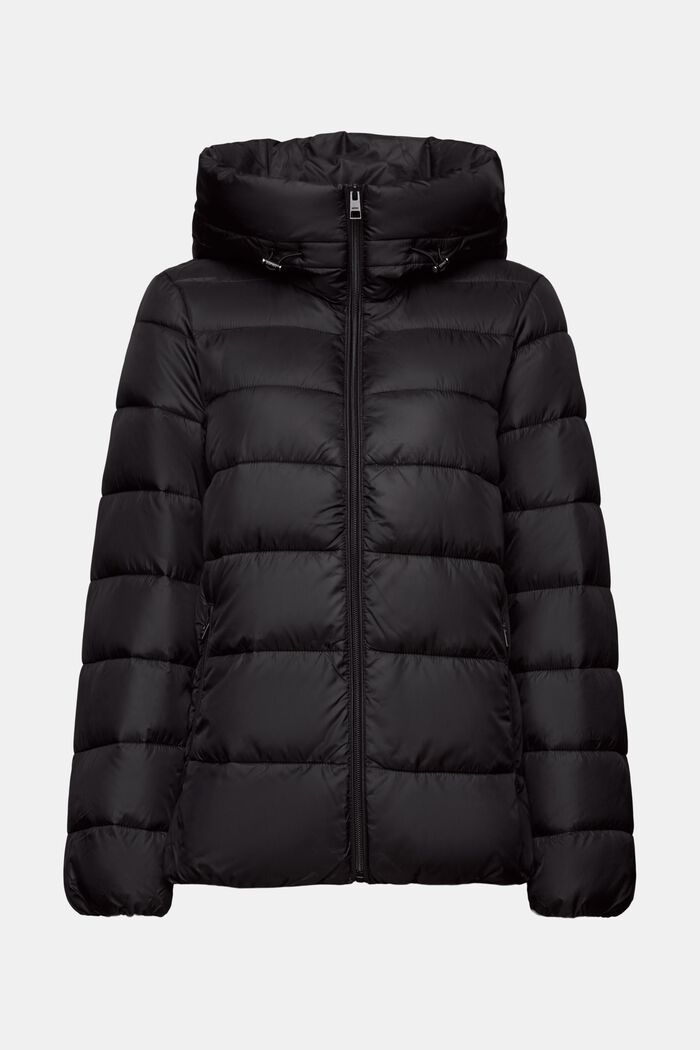 Recycled: puffer jacket with a hood, BLACK, detail image number 6