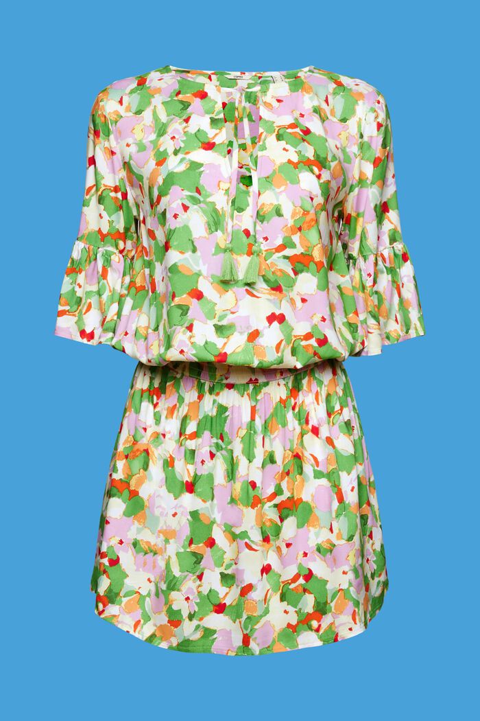 Beach mini dress, LENZING™ ECOVERO™, GREEN, detail image number 4