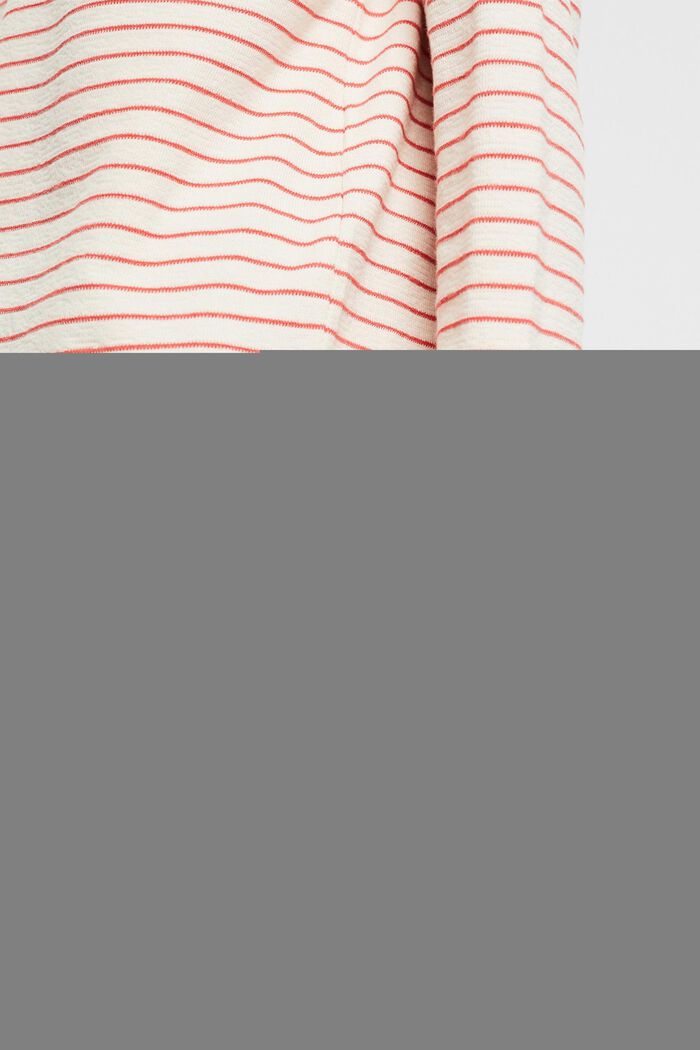 long sleeve top with button placket, CORAL, detail image number 5