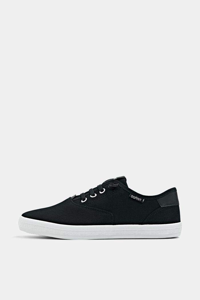 Trainers with stretchy laces, BLACK, overview