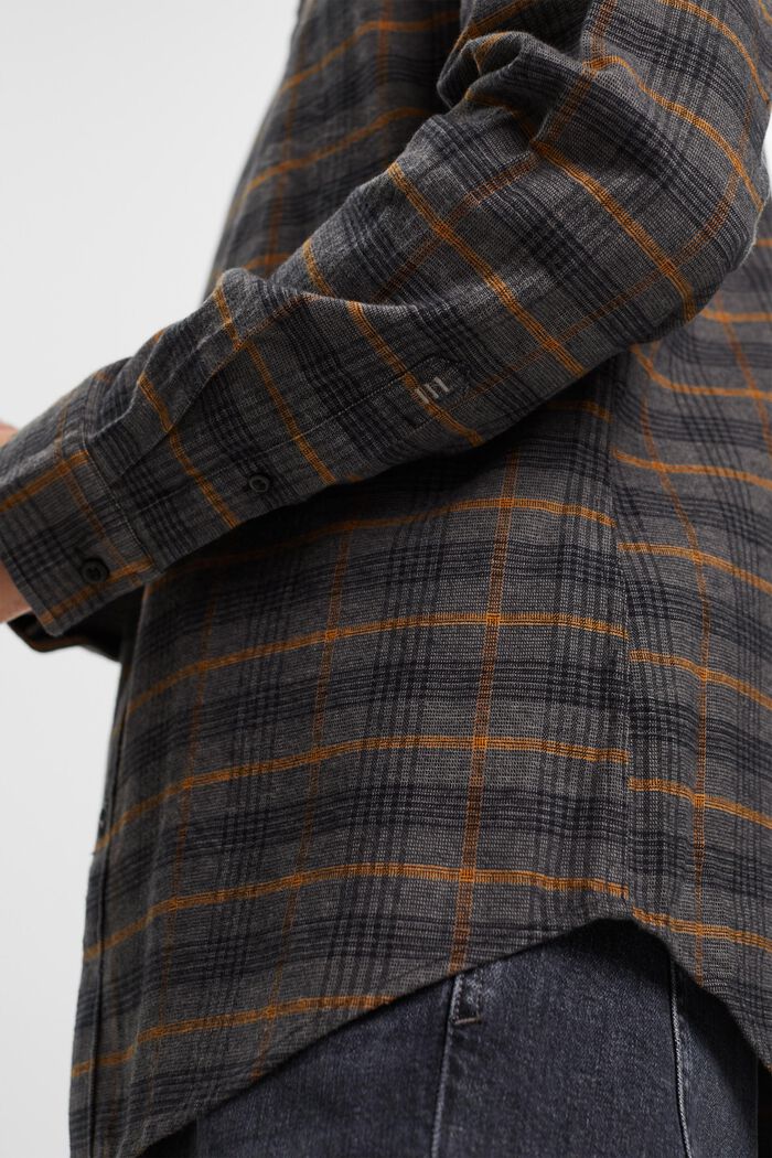 Flanell shirt with checks, ANTHRACITE, detail image number 2